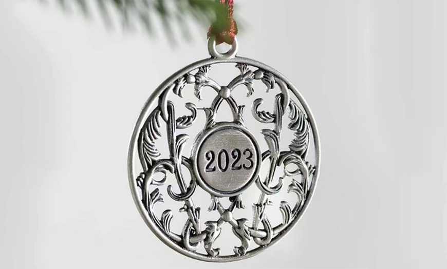 Image 14: Christmas Hanging Metal Ornament Tree Decorations