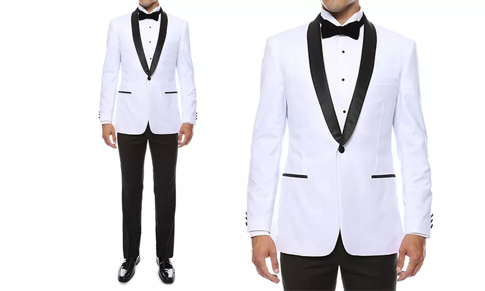 Men's Slim Fit Shawl Lapel Runway Tuxedo - Second Medium