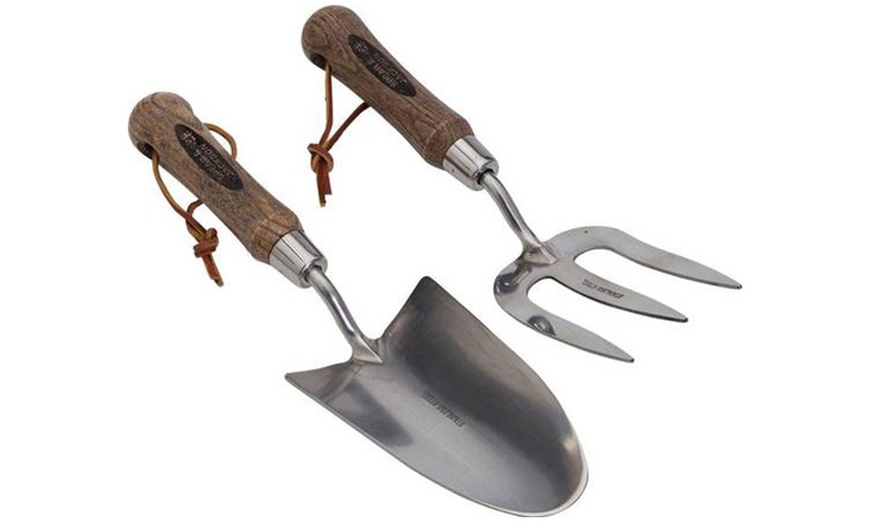 Image 2: Spear & Jackson Stainless Steel Trowel and Fork Hand Tools Set