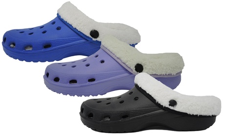 Clog unisex con interno in pelo ecologico disponibili in vari colori e varie misure