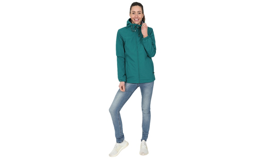 Image 15: Blu Apparel Women's Water-resistant Rain Jacket
