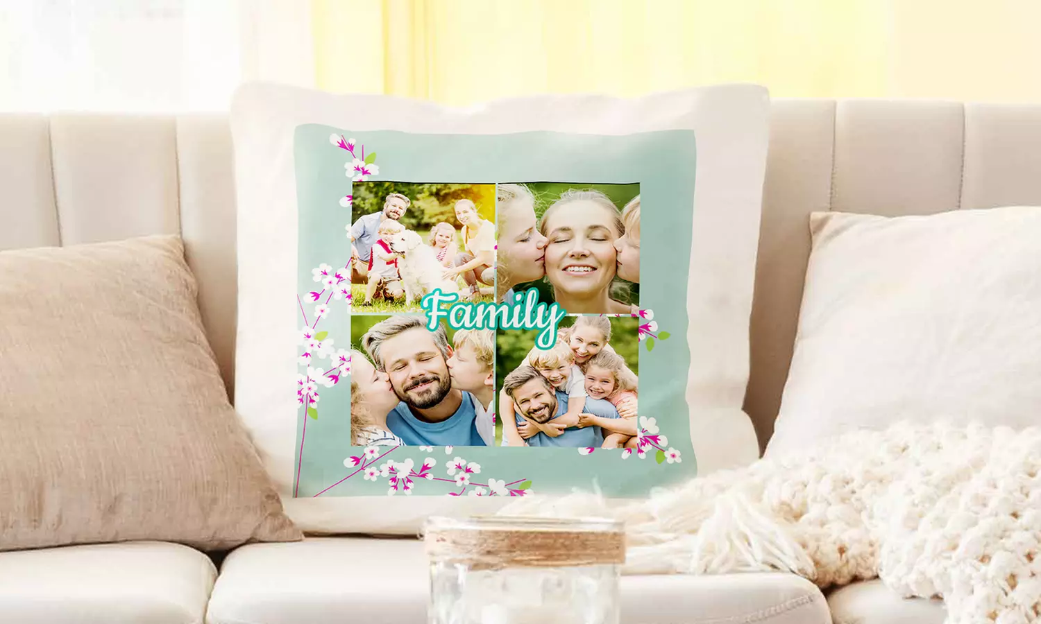 Personalized 14"x14" Cushion Covers from Printerpix (Up to 82% Off). Four Options Available. - Primary Image