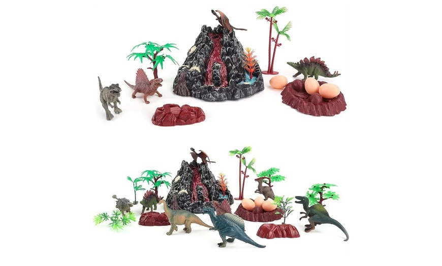 Image 5: 30-Piece Dinosaur Realistic Figures Play Set with Dino Egg 