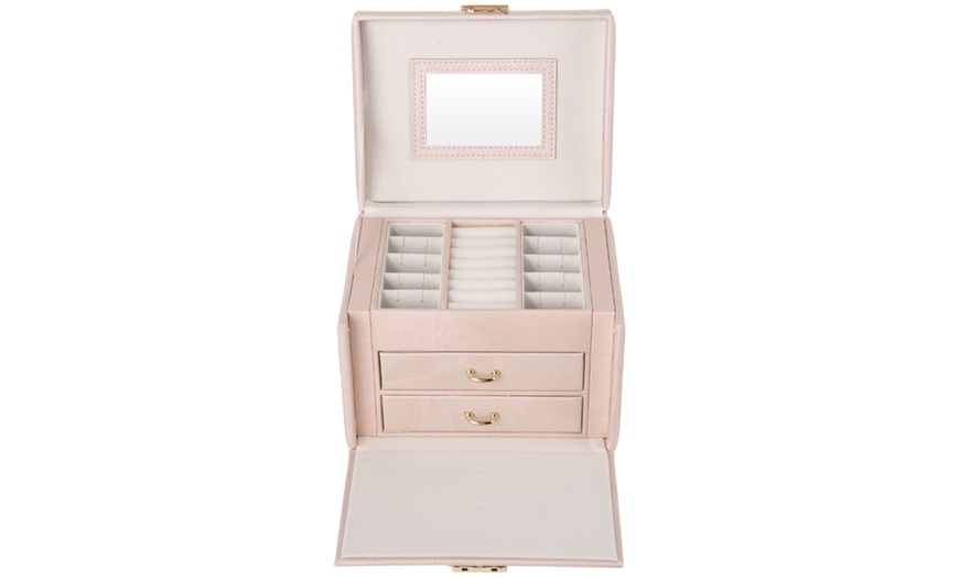 Image 2: Multi-Function Storage Jewellery Box with Drawers