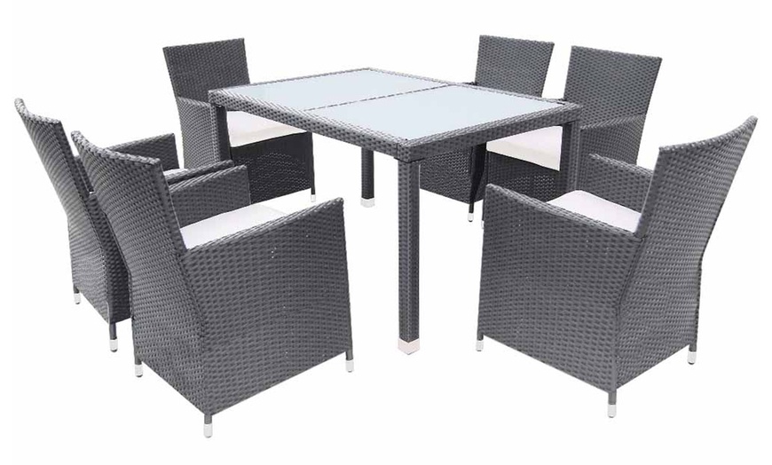 Image 9: Poly-Rattan Dining Set