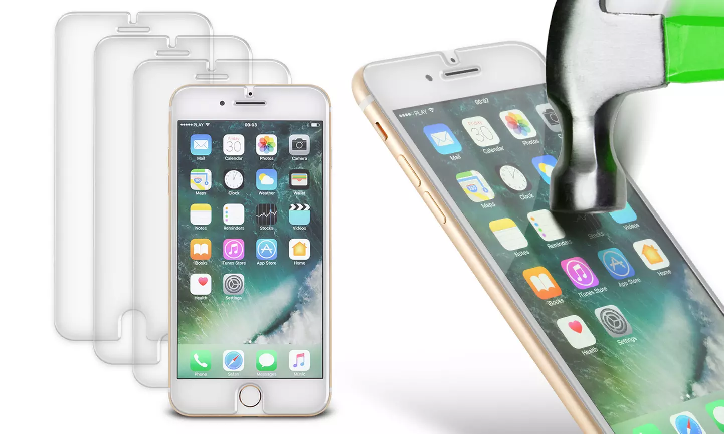 ShatterGuardz Tempered Glass Screen Protectors for iPhone (3, 5, or 10-Pack)  - Primary Image