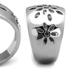Image 3: Women's Stainless Steel 316 High Polished Flower Design Fashion Ring 