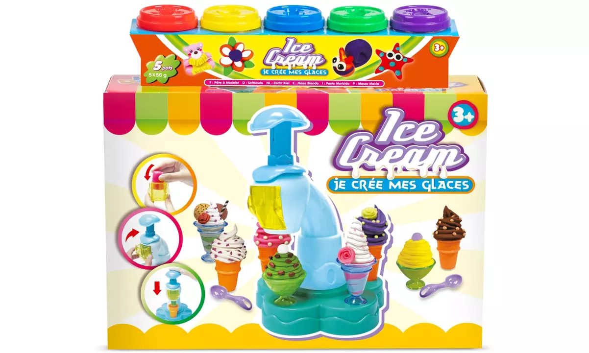 Pâte à modeler avec machine à glace et 5 pots - Primary Image