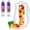 Image 12: Clearance: Fruit Infuser Bottles & Reusable Ice Cubes and Pitcher Set
