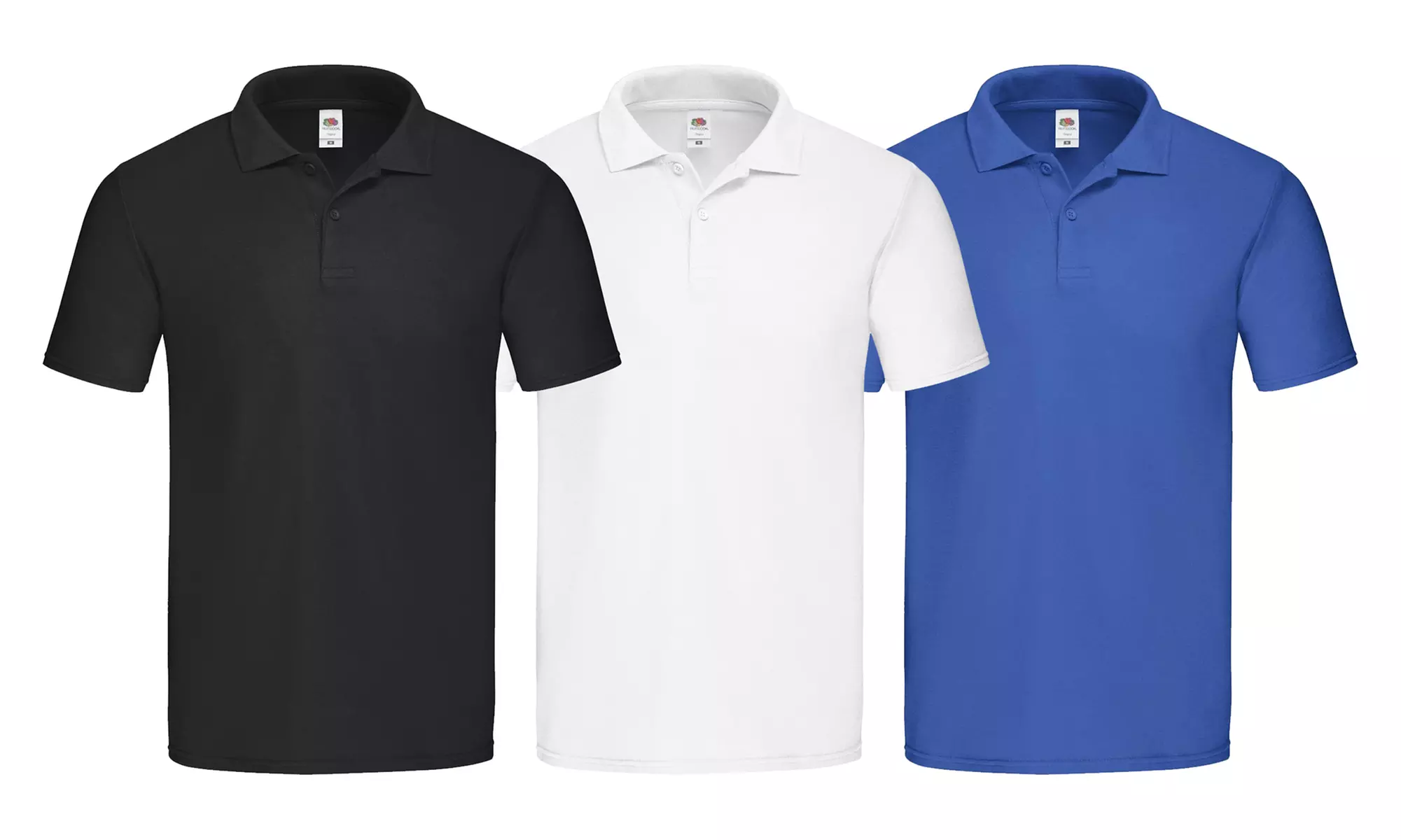 3er-Pack Fruit of the Loom Baumwoll-Poloshirts für Herren