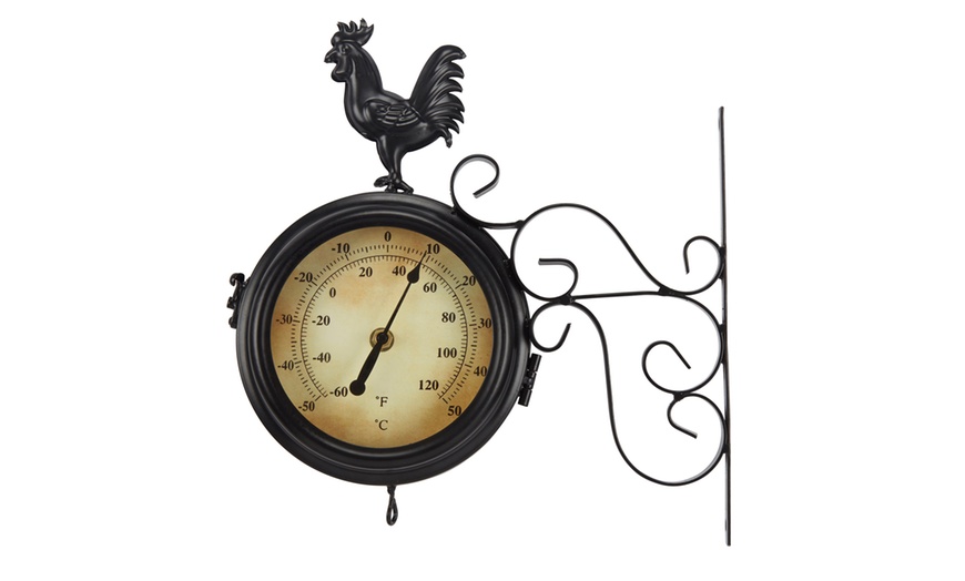 Image 2: Wall-Mounted Rooster Clock