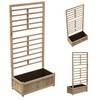 Image 10: Raised Wooden Planter with Climbing Trellis