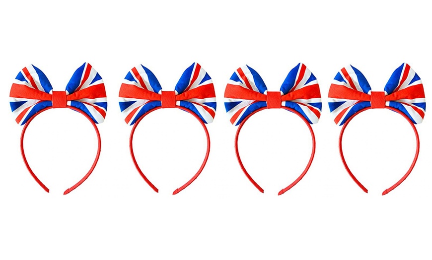 Image 6: Up to Four British Flag Bow Headband