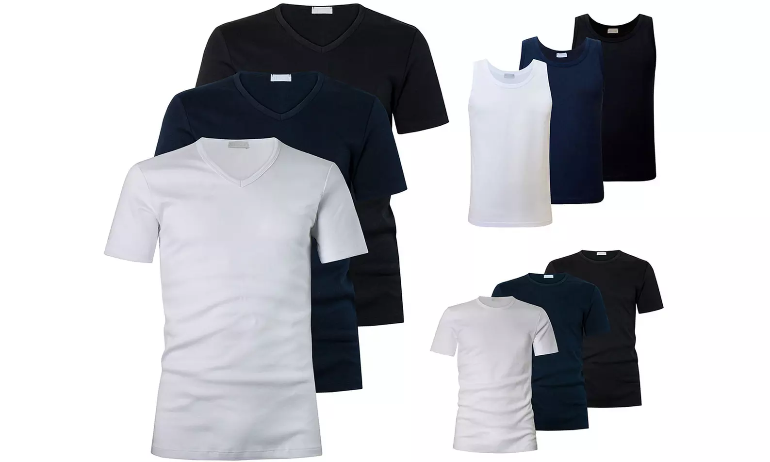 Set da 3 o 6 canotte o magliette da uomo Liabel