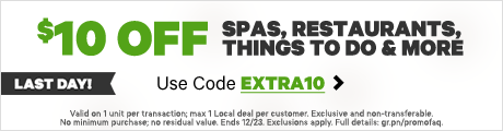$10 Off one local deal with code EXTRA10