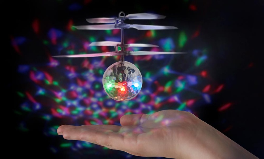 Image 1: Zennox Infrared LED Flying Disco Ball Drone