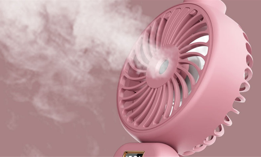 Image 4: Portable Hand-Held Spray Fan