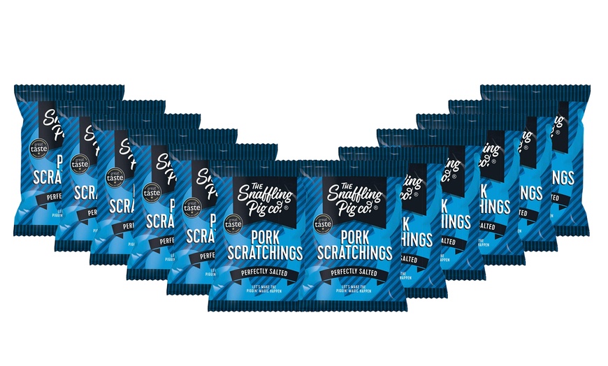 Image 1: 12 Pork Crackling Snacks