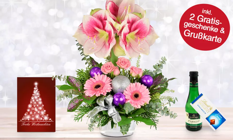 Weihnachtlicher Blumenstrauß