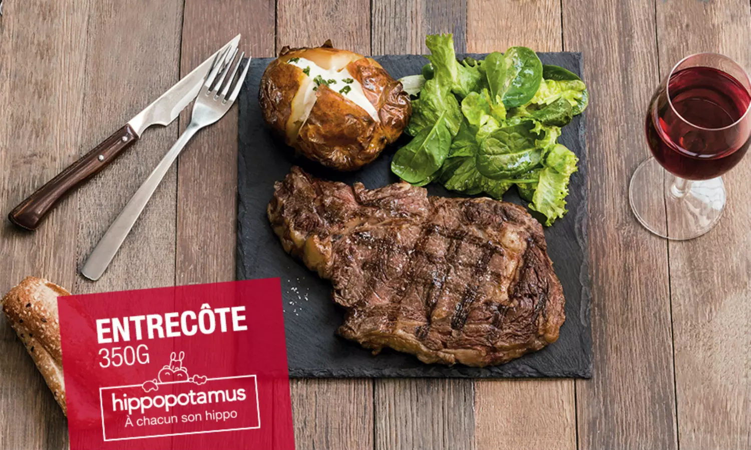 IDF : Chez Hippopotamus, pour 1€ seulement, un plat acheté = un plat au choix offert* - Primary Image