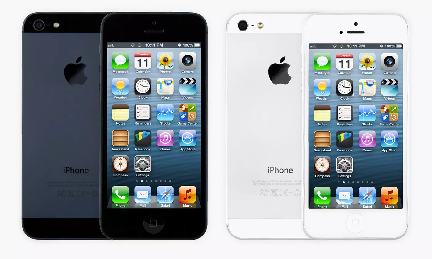 Apple iPhone 5 with MFi Certified Lightning Cable and Generic Power Adapter (GSM Unlocked)(Refurbished A-Grade) - Primary Image