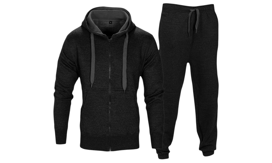 Image 12: Men's Contrast Top and Bottom Tracksuit Set