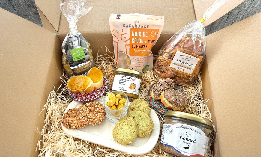 Image 1: Coffret gastronomique Le Coq Gourmet avec produits artisanaux français