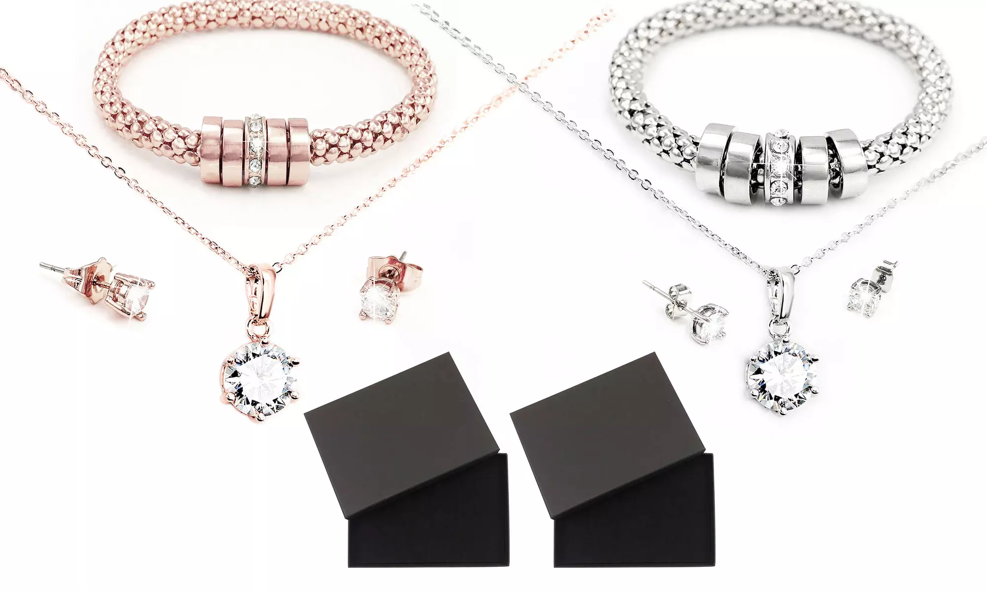 Ensemble de 3 bijoux "Aurora" ornés de cristaux Swarovski®