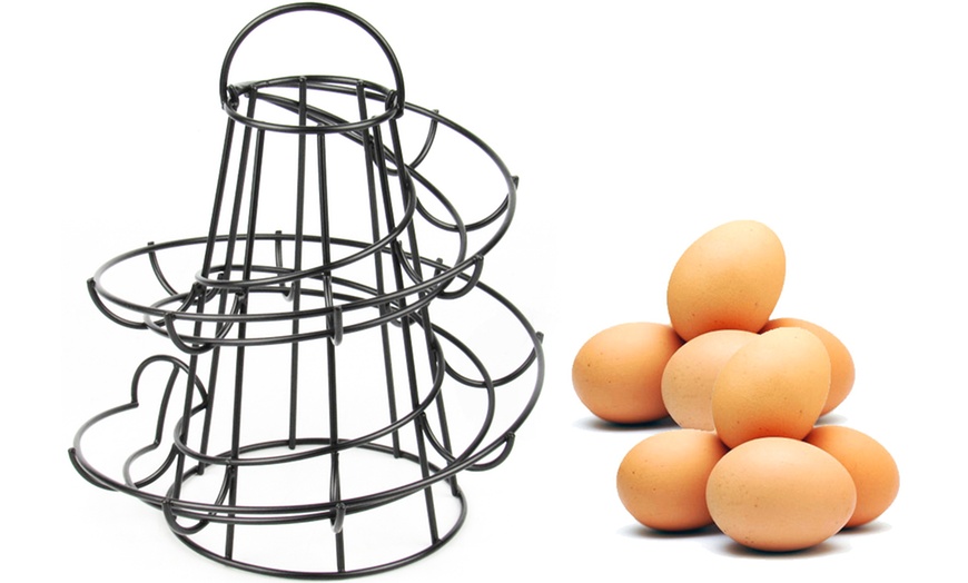 Image 2: Spiral Egg Holder Kitchen Stand