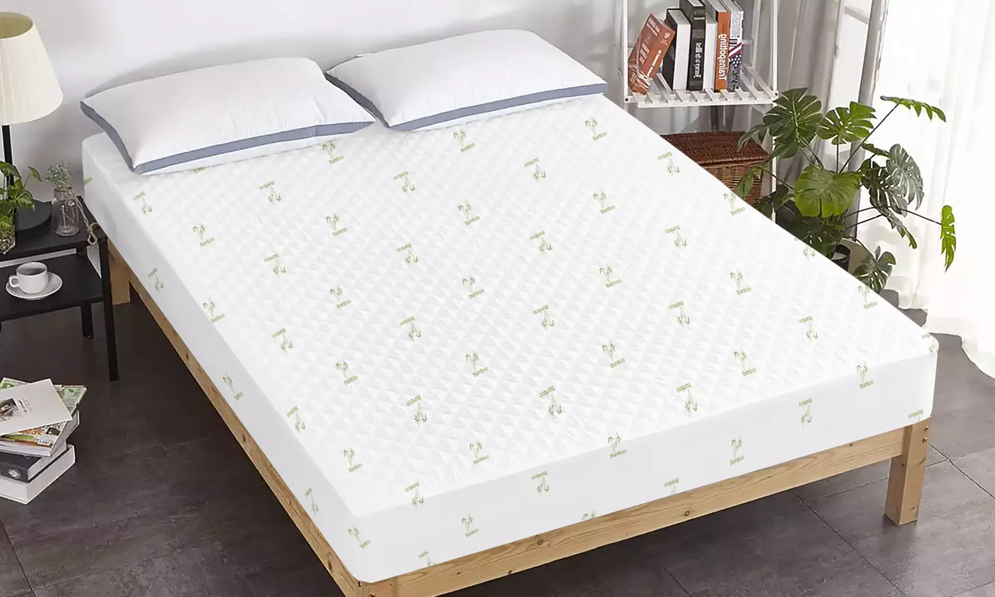 Surmatelas  "Udry" White Classic Waterproof, Aloe Vera ou Bambou