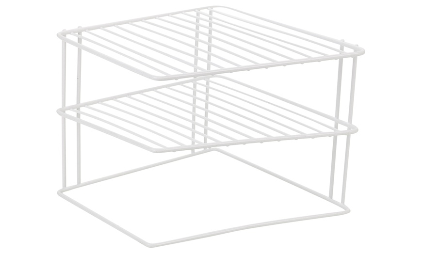 Image 2: Three-Tier Corner Plate Rack