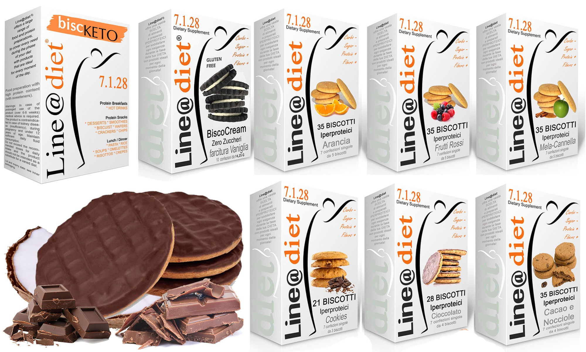 1, 2 o 4 confezioni di biscotti proteici Lineadiet