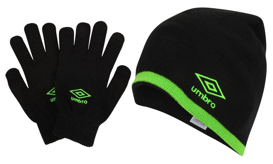 Image 3: Umbro Hat and Gloves Set