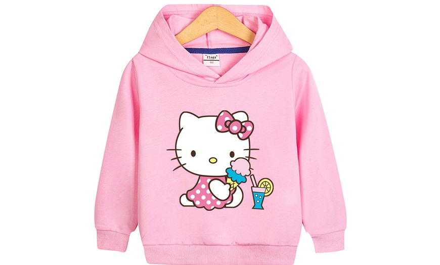 Image 7: Children's Hello Kitty Inspired Hooded Sweatshirt