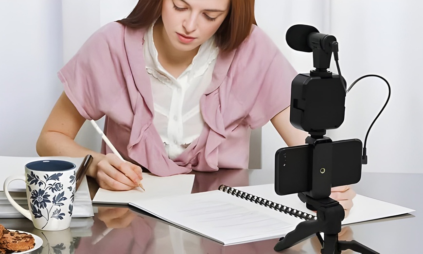 Image 5: Kit di vlogging multifunzione con illuminazione LED 
