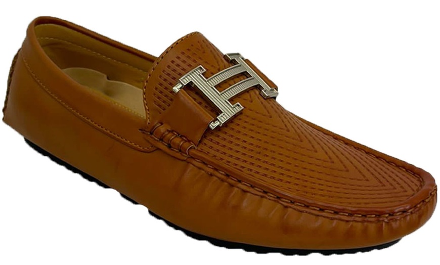 Image 5: Men's Slip-on Leather-Look Moccasins