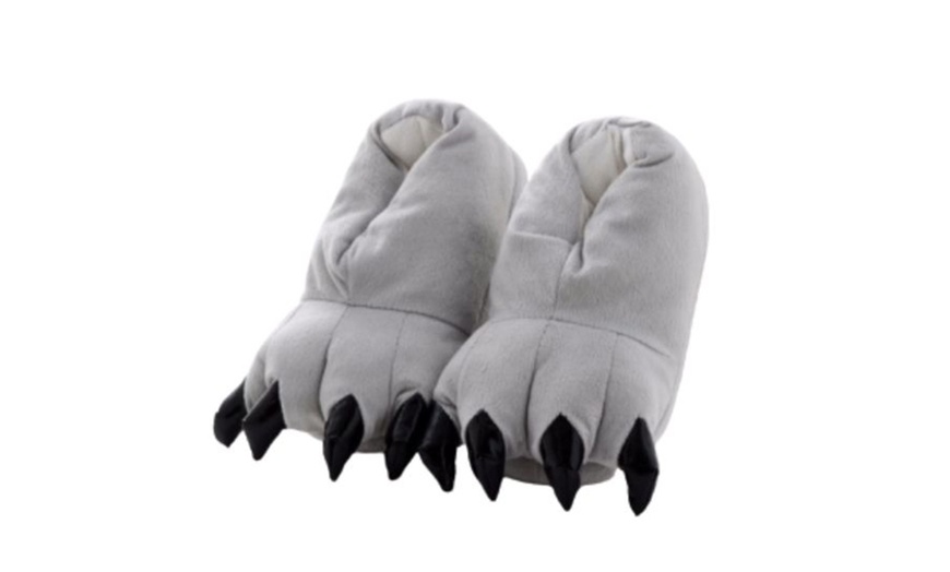 Image 8: Animal Paw Slippers