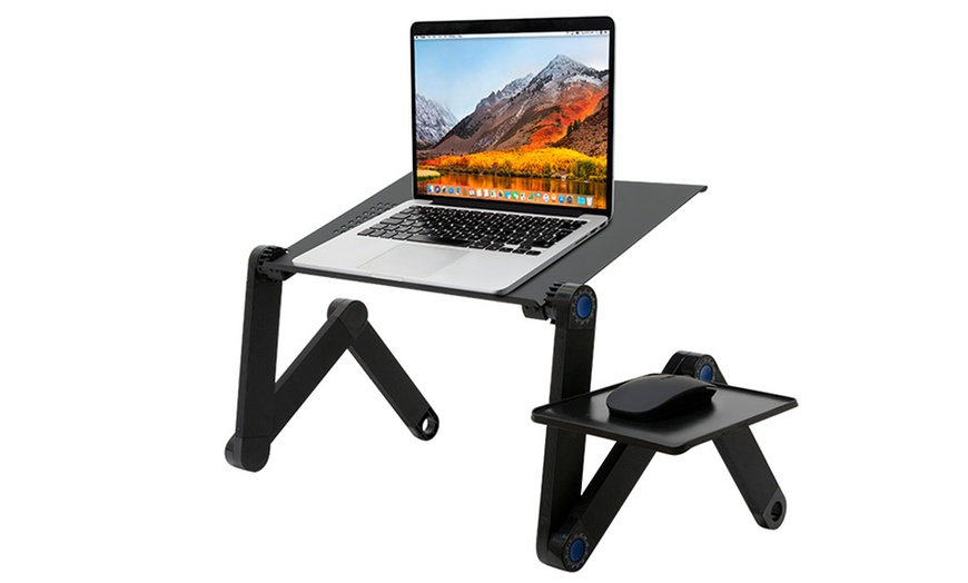 Image 3: Adjustable Folding Laptop Stand