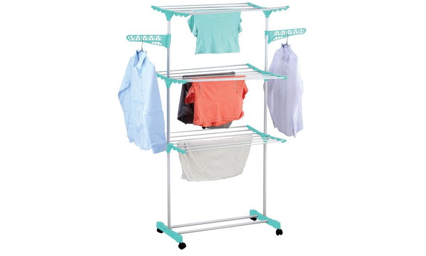 Image 1: Three-Tier Air Dry Rack