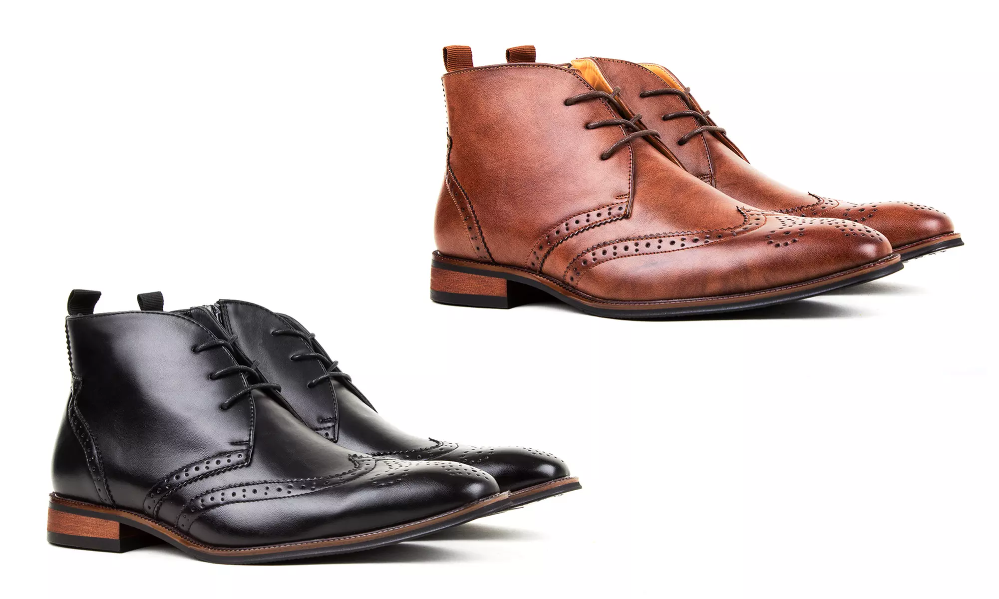 Signature Men's Wingtip Brogue Boots - Primary Image