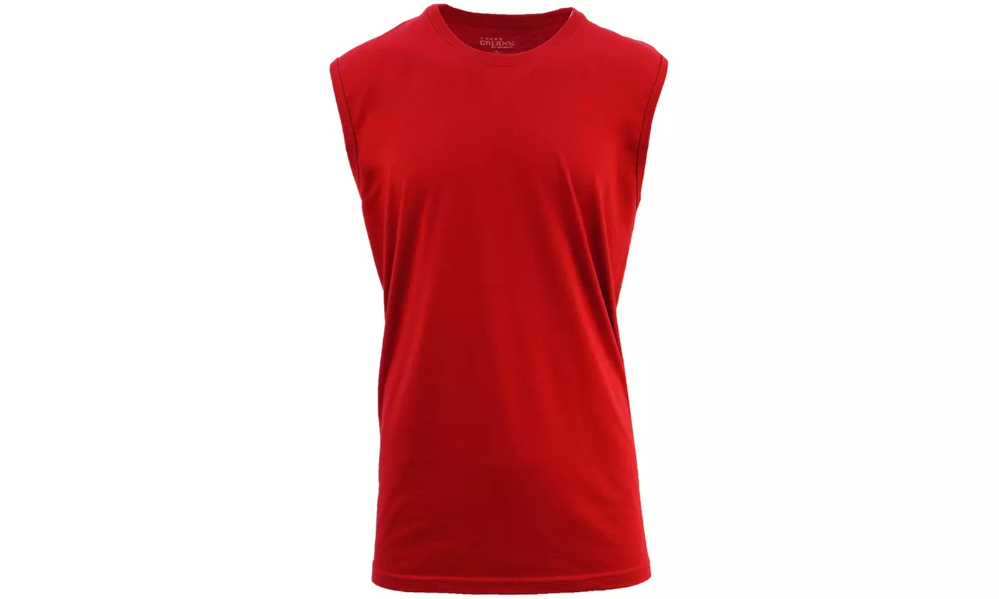 Galaxy by Harvic Men's Fitted Crew Neck Muscle Tank Top (Sizes S-5XL) - Second Medium