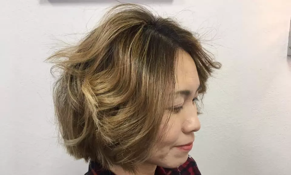 Keratin treatment and haircut services for smooth, stylish hair