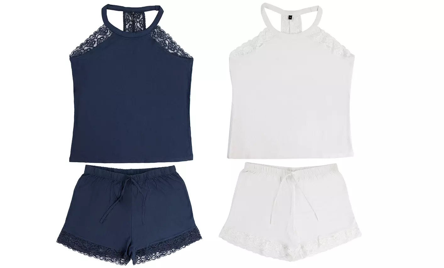 2 ensembles de nuit avec bordure en dentelle 2 pièces 600W Chicago - Primary Image