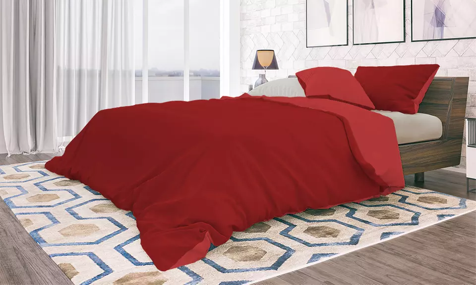 Set copripiumino e federe in microfibra con lenzuolo sotto