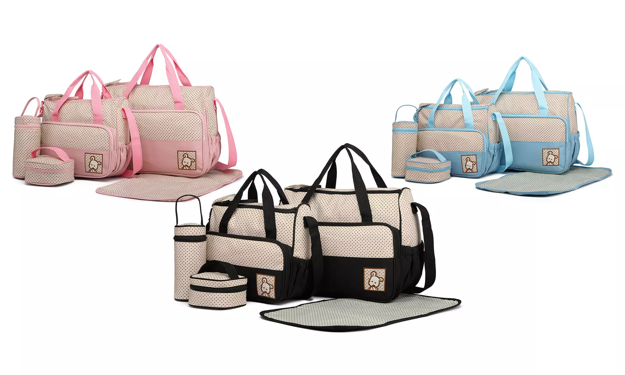 5-delige luiertas in kleur naar keuze - Primary Image