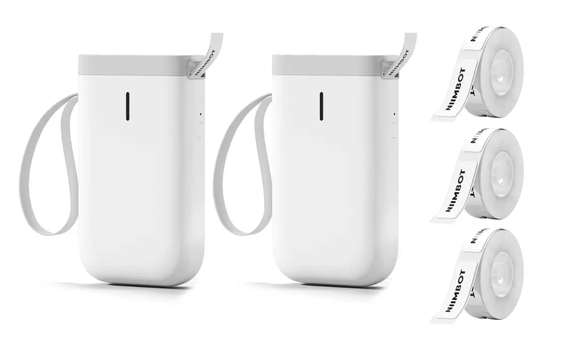 Imprimante d'étiquettes thermiques portable avec rouleau d'étiquettes