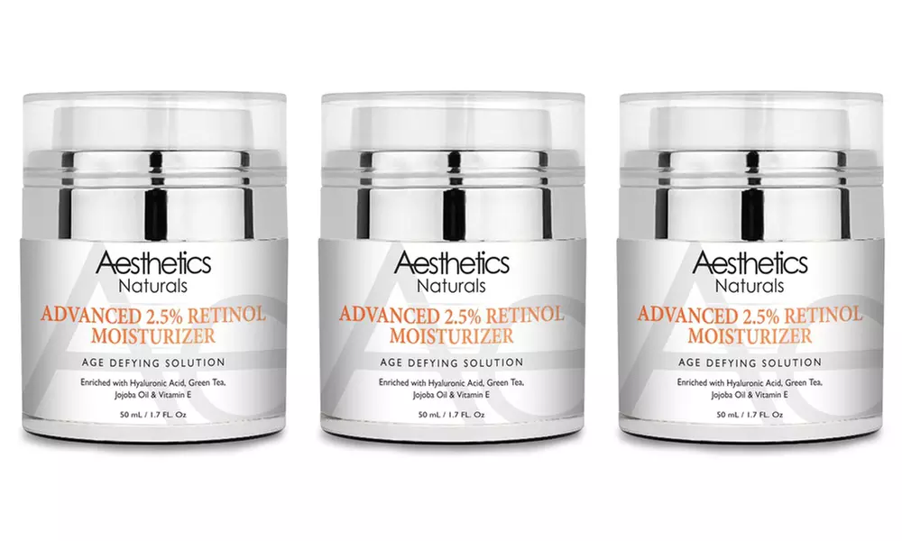 Aesthetics Naturals Retinol 2.5% Anti-Aging Cream 1.7Oz - 1, 2, or 3 Pack Option