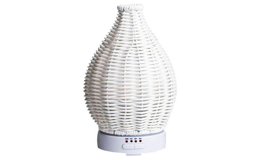 Image 3: Haven Wicker-Style Diffuser with LED Light