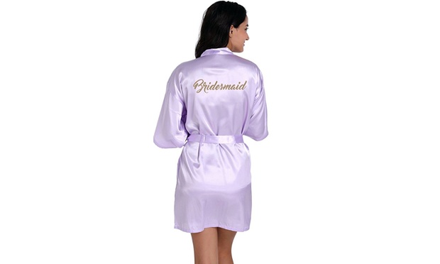 purple bridesmaid robe