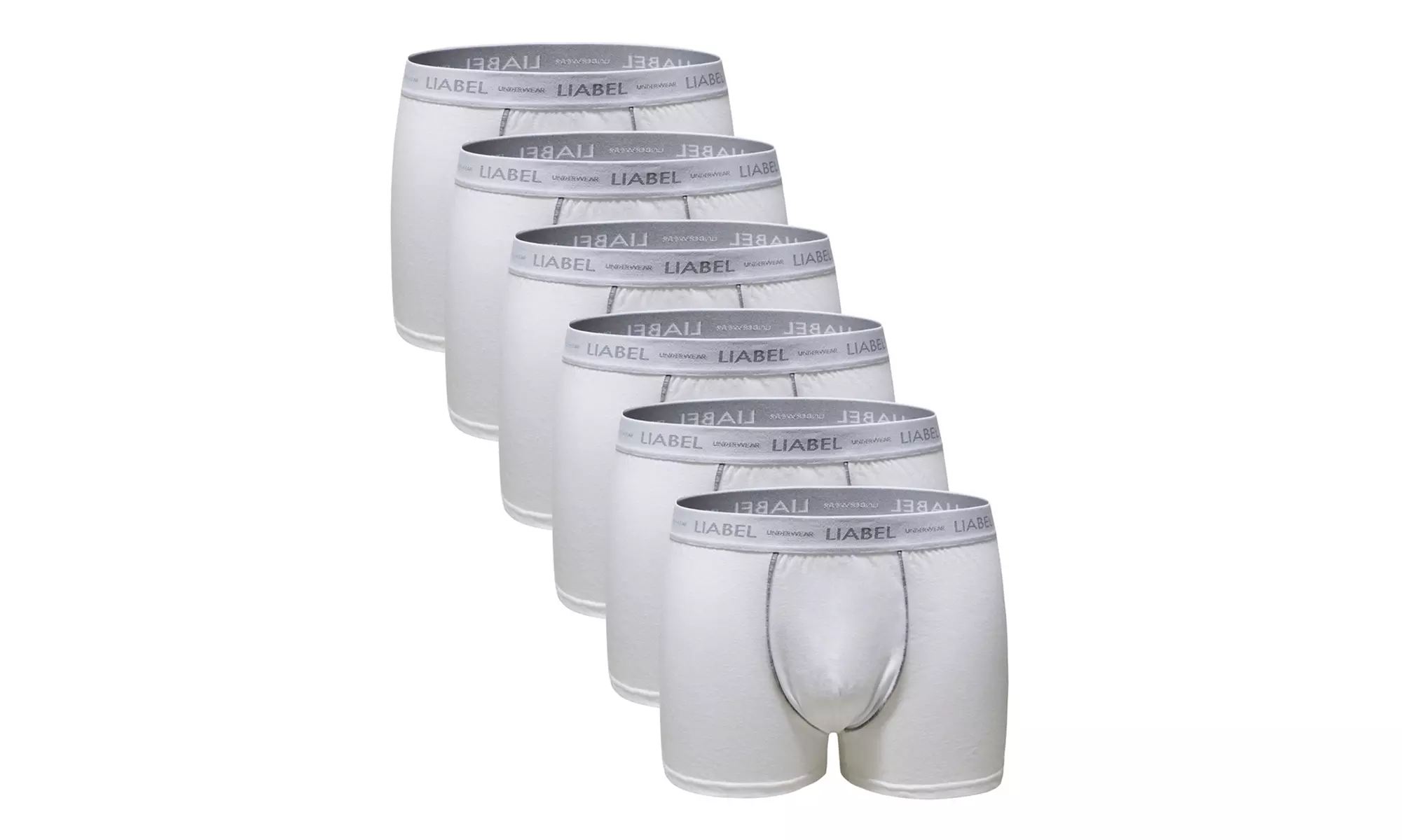 Set da 6 boxer o slip in cotone bielastico Seamless Liabel